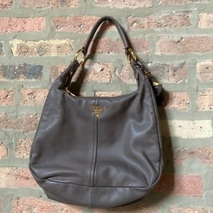 Prada soft calf leather, color Bambu hobo bag